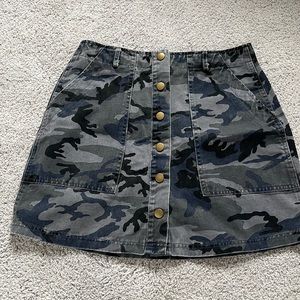 Camo Jean skirt